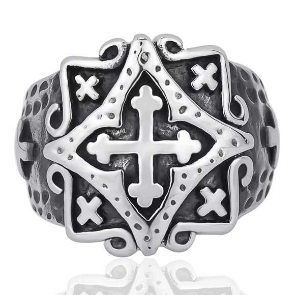 Coptic Christian Cross Stainless Steel Ring! - Picture 2 of 5